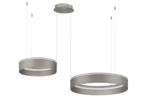 Nova Luce Stříbrné kovové závěsné LED světlo Olivia 112 cm