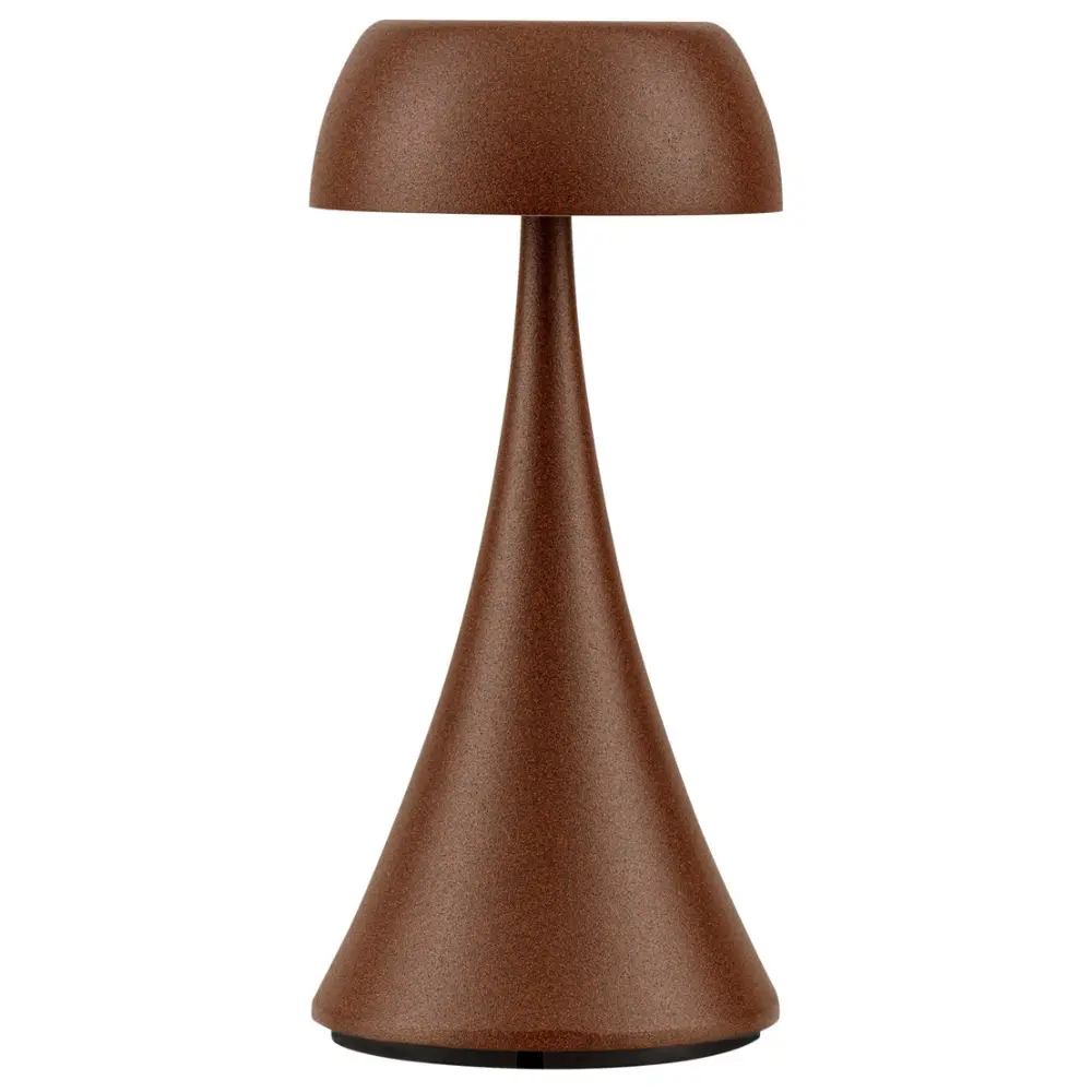 Nova Luce Hnědá kovová nabíjecí stolní LED lampa Ycro