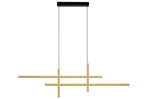Nova Luce Zlaté kovové závěsné LED světlo Antama 120 cm
