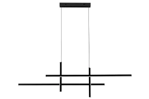 Nova Luce Černé kovové závěsné LED světlo Antama 120 cm