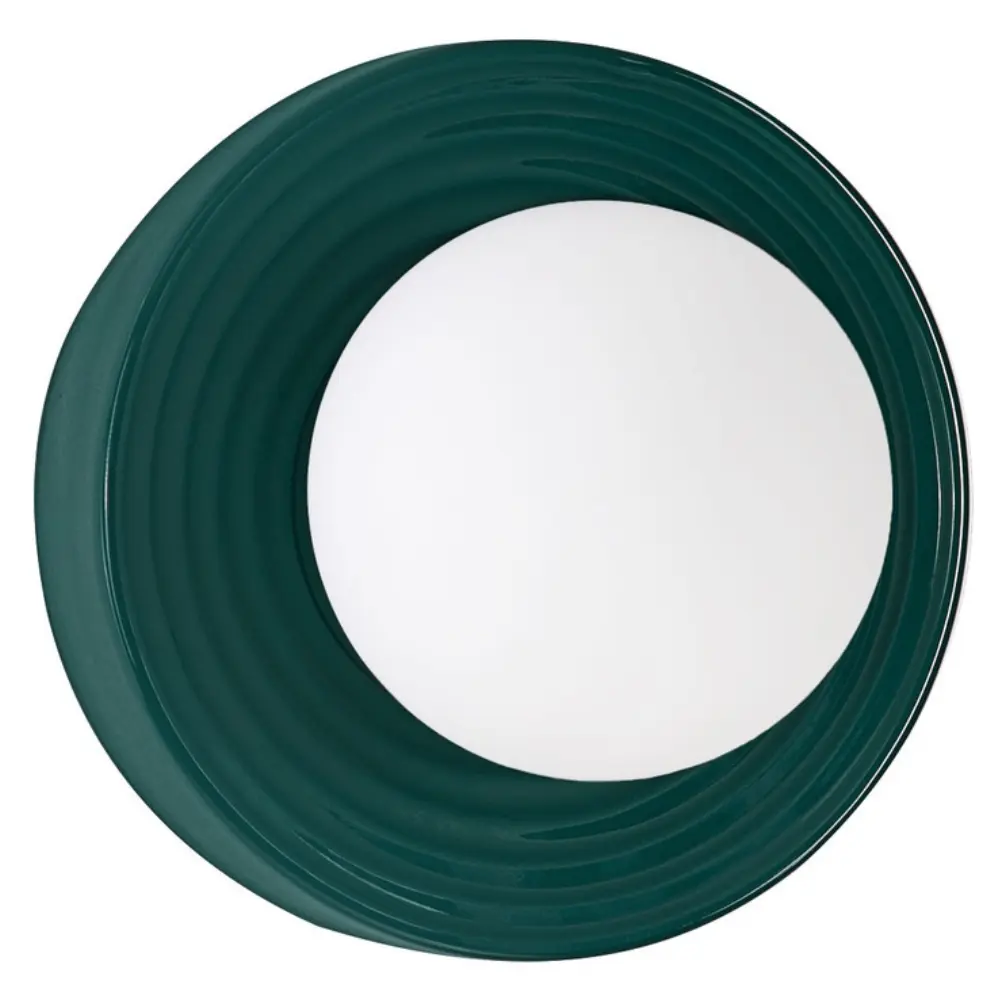 Nova Luce Zelené keramické nástěnné světlo Orbique 16 cm