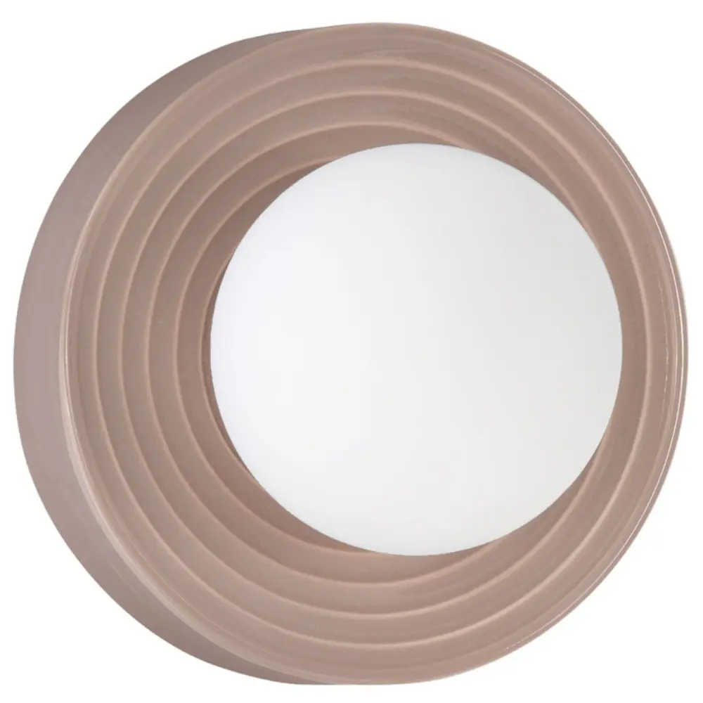 Nova Luce Světle hnědé keramické nástěnné světlo Orbique 16 cm