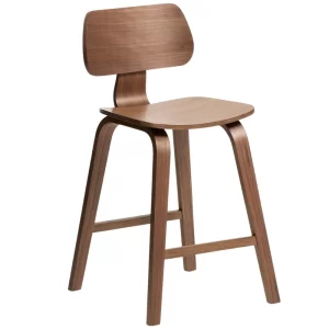 Kave Home Ořechová barová židle Gena 65 cm