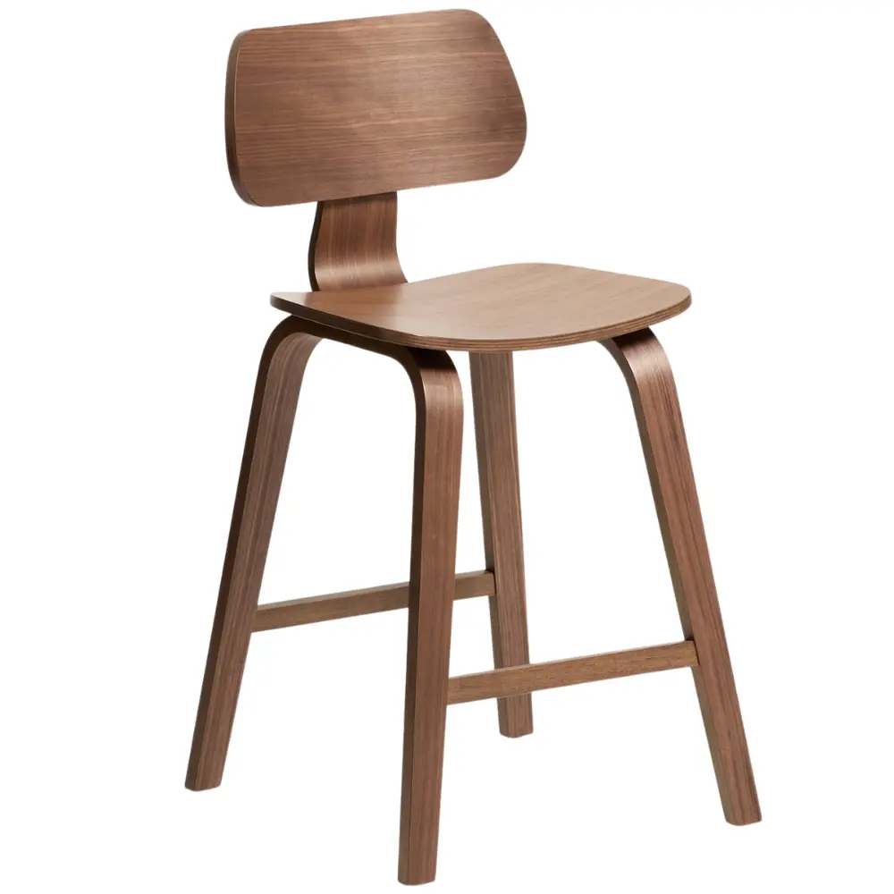 Kave Home Ořechová barová židle Gena 65 cm