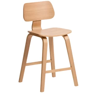 Kave Home Dubová barová židle Gena 65 cm