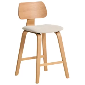 Kave Home Čalouněná dubová barová židle Gena 66 cm