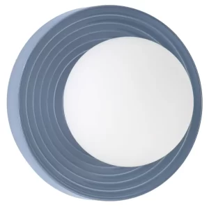 Nova Luce Modrošedé keramické nástěnné světlo Orbique 22 cm