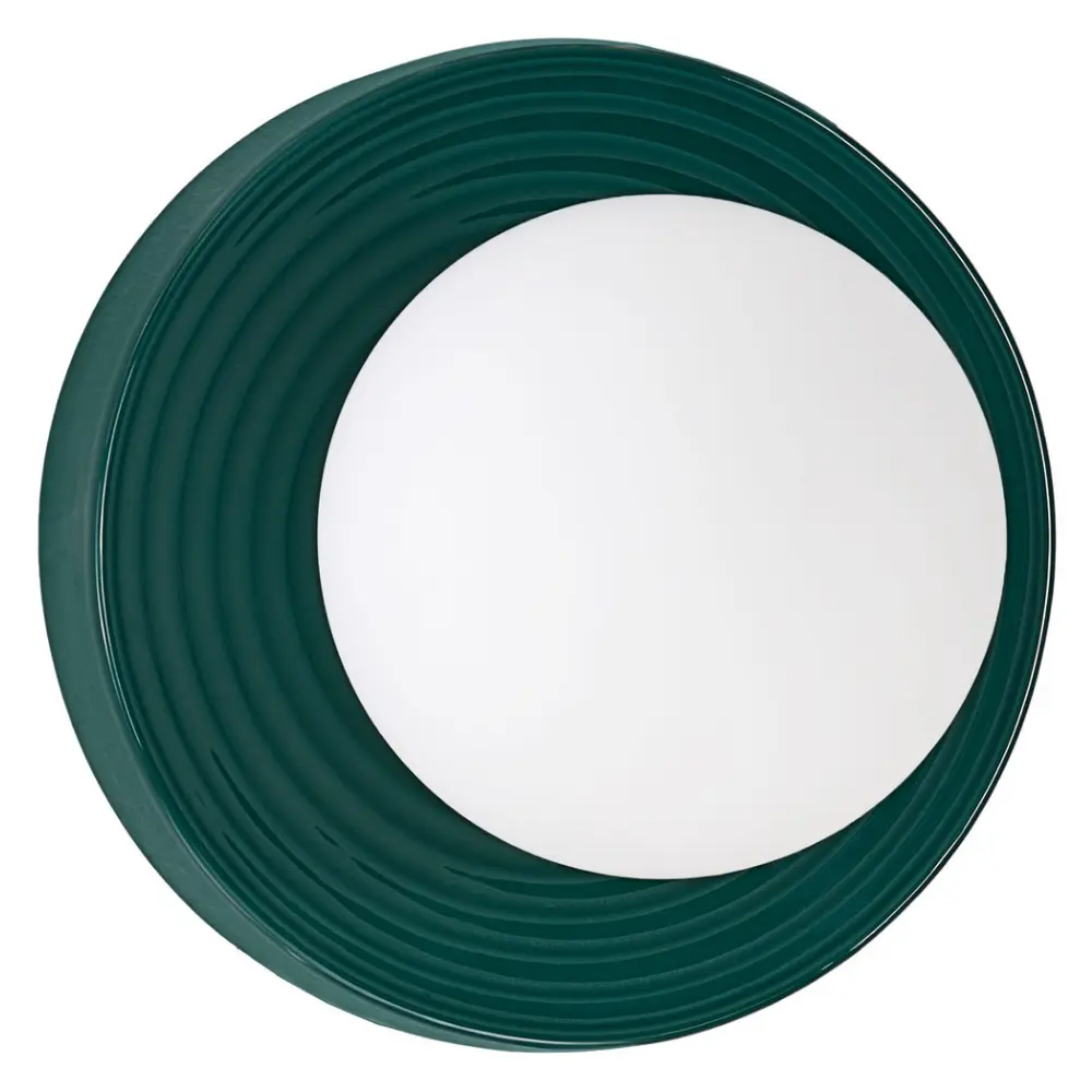 Nova Luce Zelené keramické nástěnné světlo Orbique 22 cm
