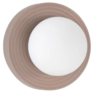 Nova Luce Světle hnědé keramické nástěnné světlo Orbique 22 cm