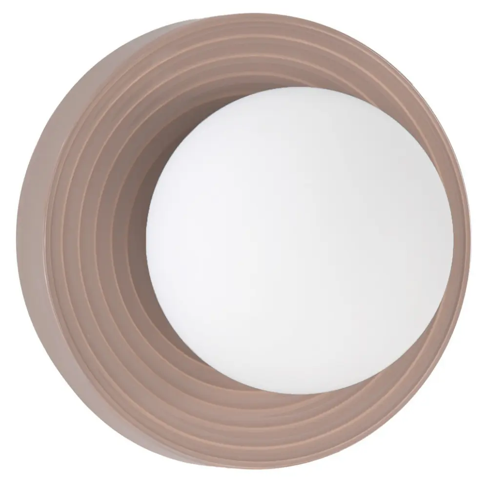 Nova Luce Světle hnědé keramické nástěnné světlo Orbique 22 cm