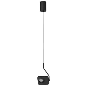 Nova Luce Černé kovové závěsné LED světlo Kedros 14 cm