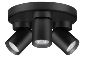 Nova Luce Černé kovové bodové světlo Amecy Ø 22 cm