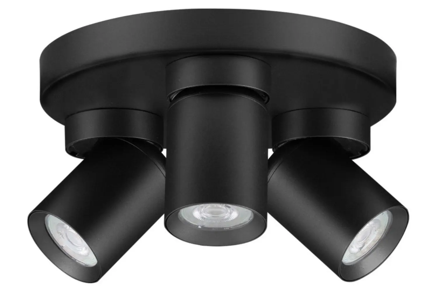 Nova Luce Černé kovové bodové světlo Amecy Ø 22 cm