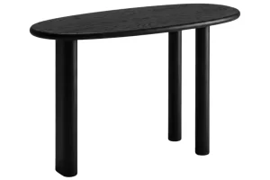 Micadoni Černý dubový toaletní stolek Izzie 120 x 50 cm
