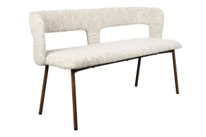 White Label Béžová čalouněná lavice CHELSEA 148 cm