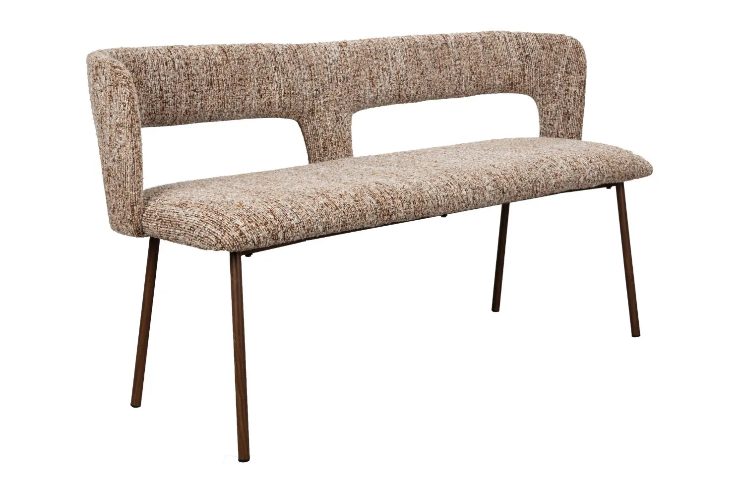 White Label Hnědá čalouněná lavice CHELSEA 148 cm