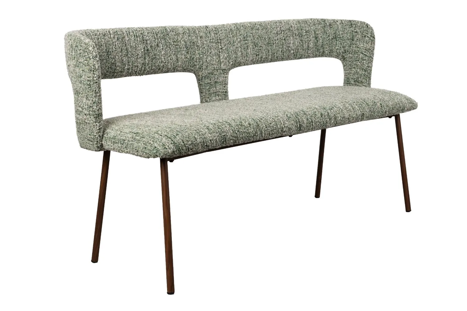 White Label Zelená čalouněná lavice CHELSEA 148 cm